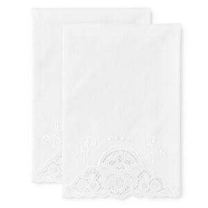 Set of 2 White Linen Table Napkins